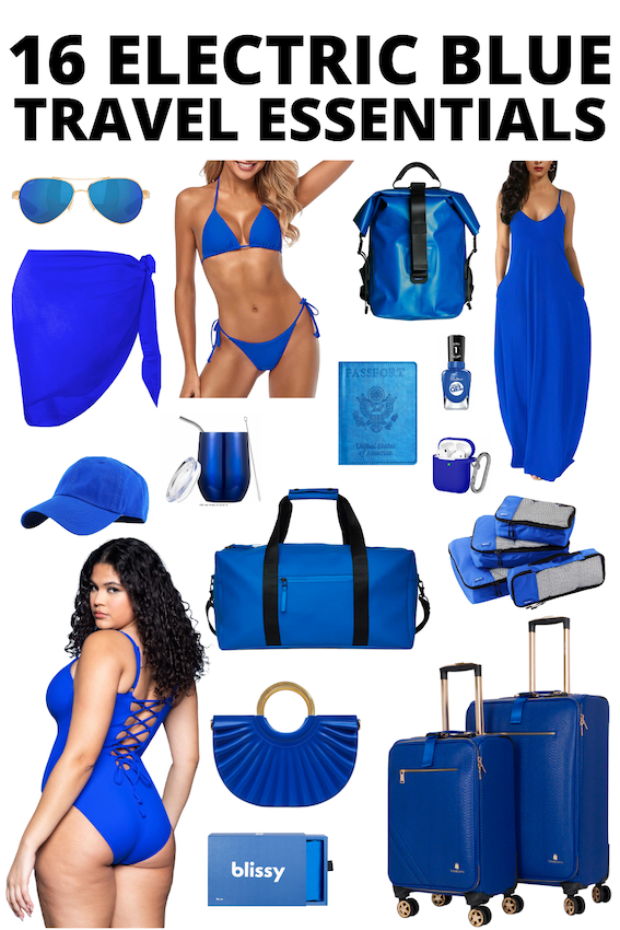 electric blue travel essentials