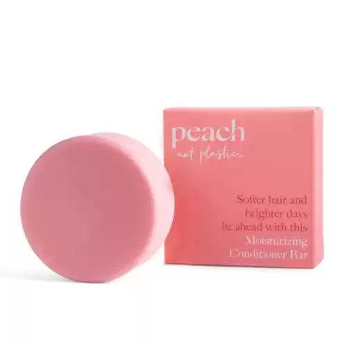 Peach Not Plastic Conditioner Bar - Plant Based, Vegan & Eco Friendly, 2.82oz