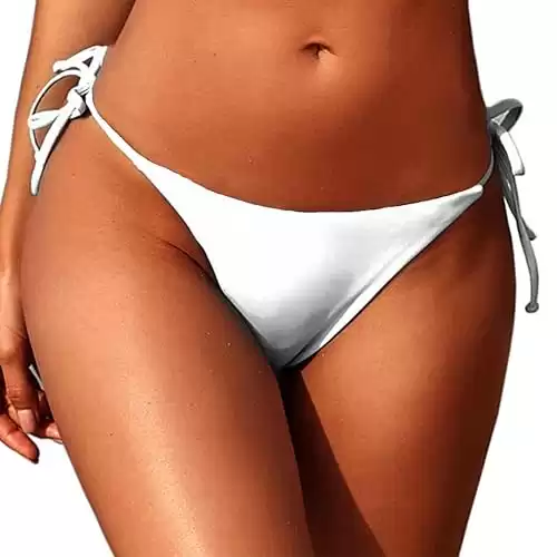 Tainehs Women's Thong String Bikini Bottom