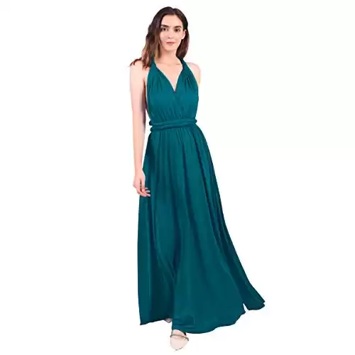 Women's Convertible Multi Way Wrap Maxi Dress