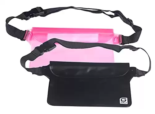 2-Pack Waterproof Pouch, Screen Touch Sensitive with Adjustable Waist Strap