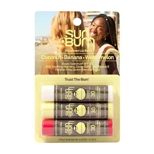 Sun Bum SPF 30 Sunscreen Lip Balm (Pack of 3)