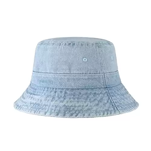 Everyday Cotton Style Bucket Hat (Light Denim)