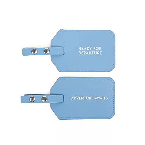 Luggage Tags with Sturdy Buckle Straps, 2pk