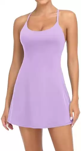 Workout Tennis Dress with Built-in Bra, Shorts, Pockets