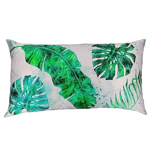 Tropical Print Pure Silk Pillowcase