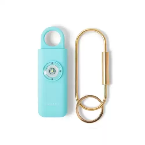 Personal Safety Alarm - Loud Siren Self Defence Keychain for Women, Children & Elderly - 130dB Siren, LED Strobe Light & Keychain - LIGHT BLUE