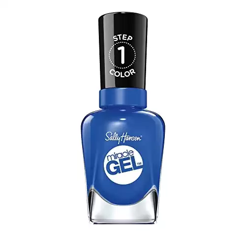 Sally Hansen Miracle Gel , Tidal Wave, Long Lasting, Gel-Like Formula, No UV Lamp Needed, Blue Nail Polish