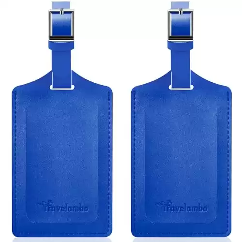 Faux Leather Luggage Tags