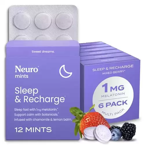 Neuro Melatonin 1mg Sleep & Recharge Mints (72 Pieces)