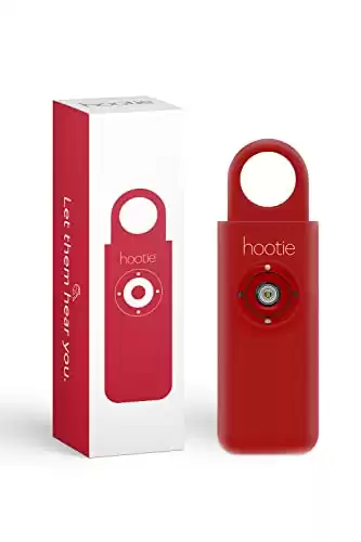 Hootie Personal Safety Alarm Keychain with 130dB Self Defense Siren & Strobe Light