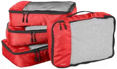 Amazon Basics Lightweight Packing Cubes, 4 Piece Set